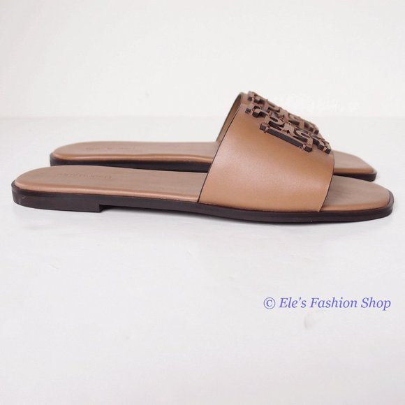 ❤️ NIB Tory Burch Ines Slide Leather Sandal Almond Flour 6.5 7 8 8.5 9 9.5 10 - Picture 12 of 16